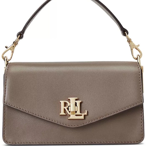 Bags Nwt Ralph Lauren Small Leather Tayler Crossbody Bag Truffle
